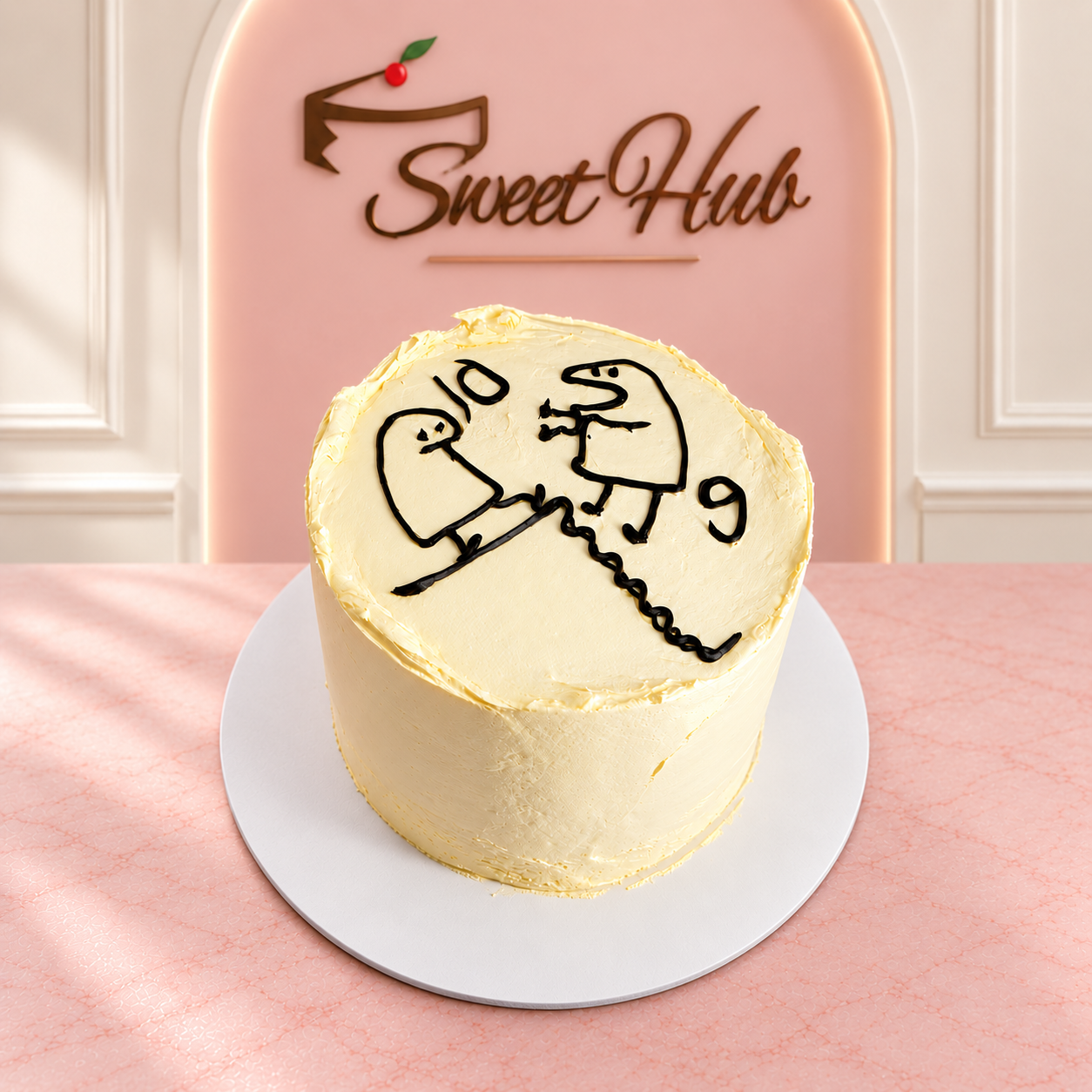 Line Art Cake
